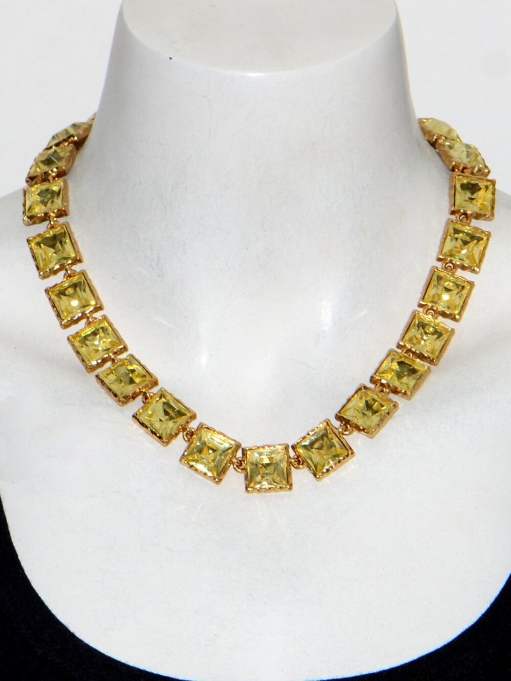 Oscar De La Renta Large Stone Tennis Necklace